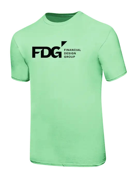 Ring Spun Light Green 4.5 oz T-Shirt w/FDG Logo
