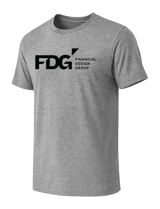 BELLA+CANVAS Heather Grey CVC Short Sleeve Tee w/FDG Logo