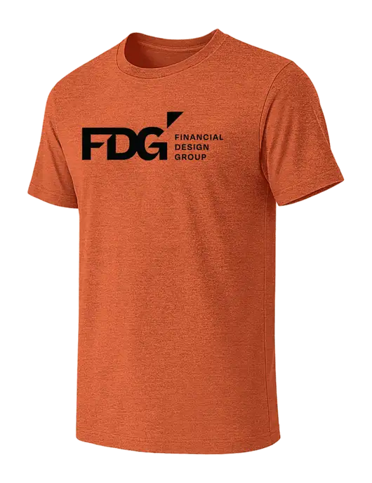 BELLA+CANVAS Heather Orange CVC Short Sleeve Tee w/FDG Logo