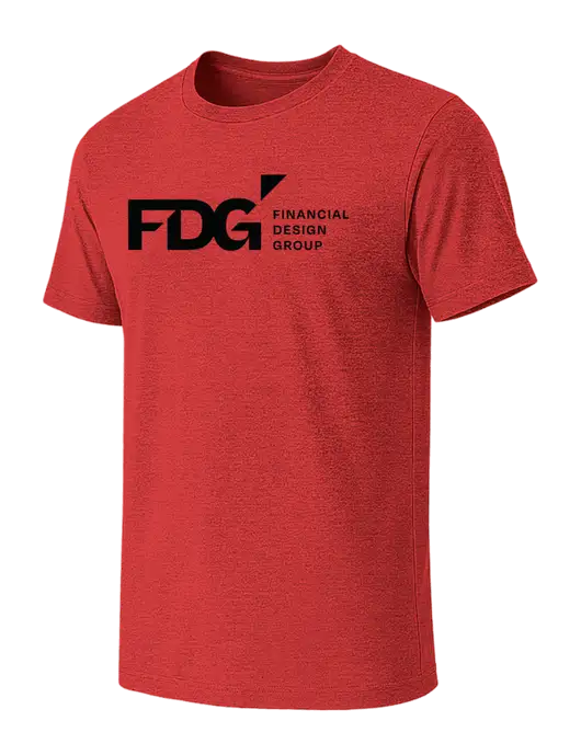 BELLA+CANVAS Heather Red CVC Short Sleeve Tee w/FDG Logo