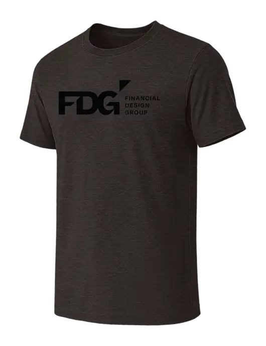 BELLA+CANVAS Dark Grey Heather CVC Short Sleeve Tee w/FDG Logo