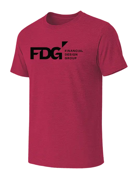 BELLA+CANVAS Heather Raspberry CVC Short Sleeve Tee w/FDG Logo