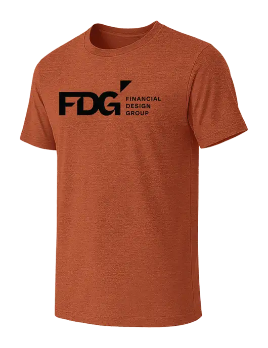 BELLA+CANVAS Burnt Orange Heather CVC Short Sleeve Tee w/FDG Logo