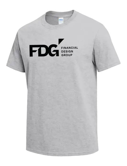 Light Grey Heather Heavyweight 6.1 oz T-Shirt w/FDG Logo