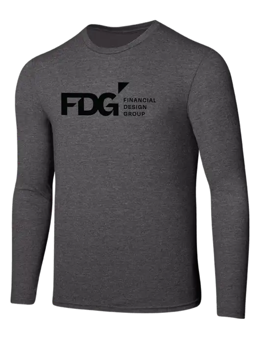 Seriously Soft Heathered Charcoal Long Sleeve T-Shirt w/FDG Logo