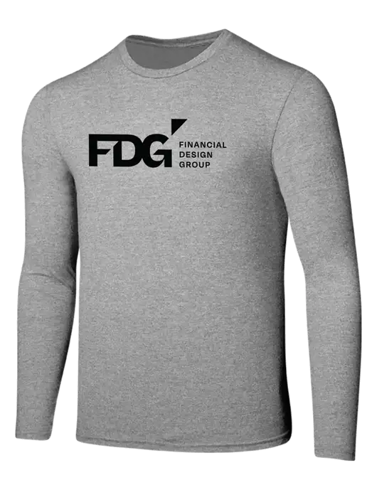 Seriously Soft Light Heathered Grey Long Sleeve T-Shirt w/FDG Logo