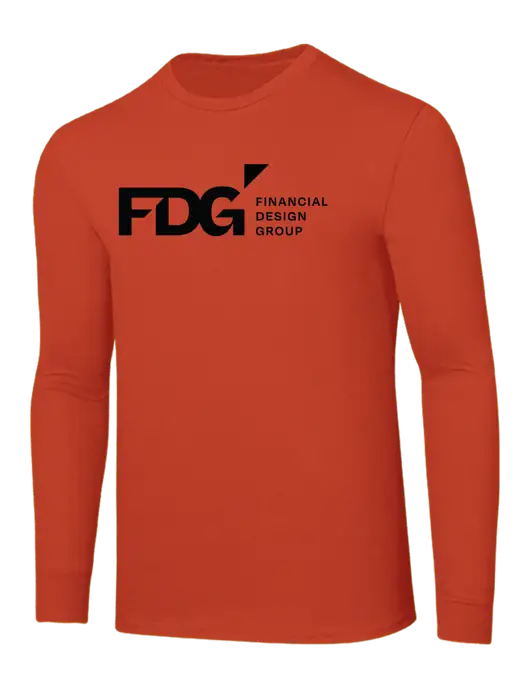 Core Blend Dark Orange Long Sleeve Tee w/FDG Logo