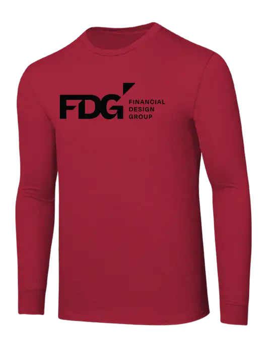 Core Blend Red Long Sleeve Tee w/FDG Logo