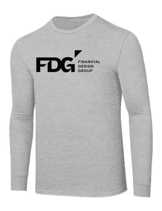 Core Blend Light Grey Heather Long Sleeve Tee w/FDG Logo