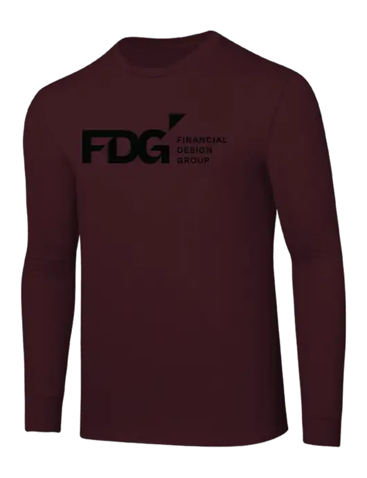 Core Blend Maroon Long Sleeve Tee w/FDG Logo
