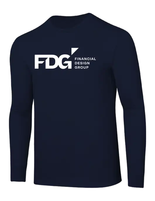 Core Blend Navy Long Sleeve Tee w/FDG Logo