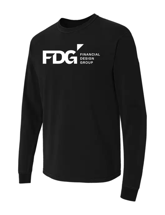 Comfort Colors Garment-Dyed Black Heavyweight Long Sleeve T-Shirt w/FDG Logo