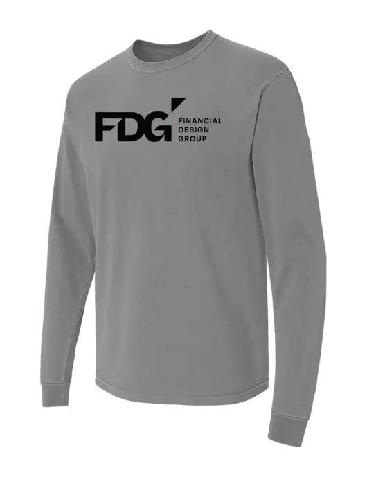 Comfort Colors Garment-Dyed Medium Grey Heavyweight Long Sleeve T-Shirt w/FDG Logo