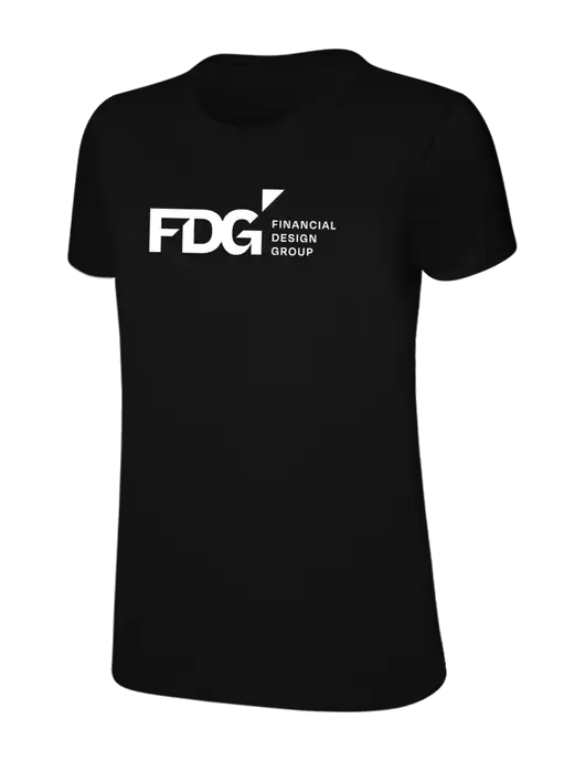 Womens Ring Spun Jet Black 4.5 oz T-Shirt w/FDG Logo