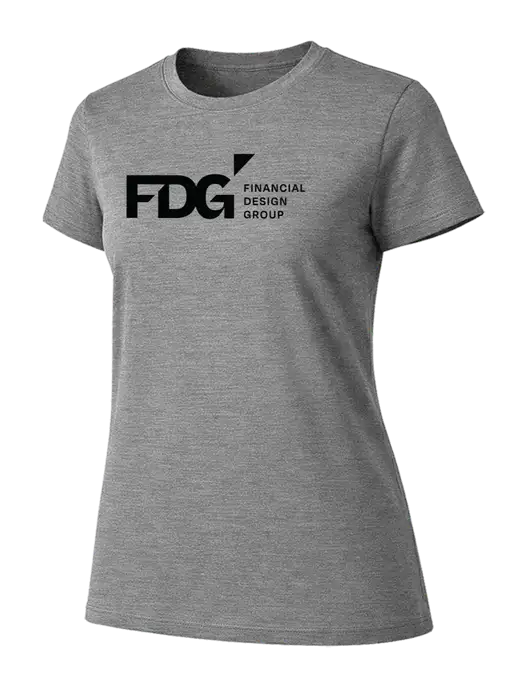Womens Ring Spun Light Grey Heather 4.5 oz T-Shirt w/FDG Logo