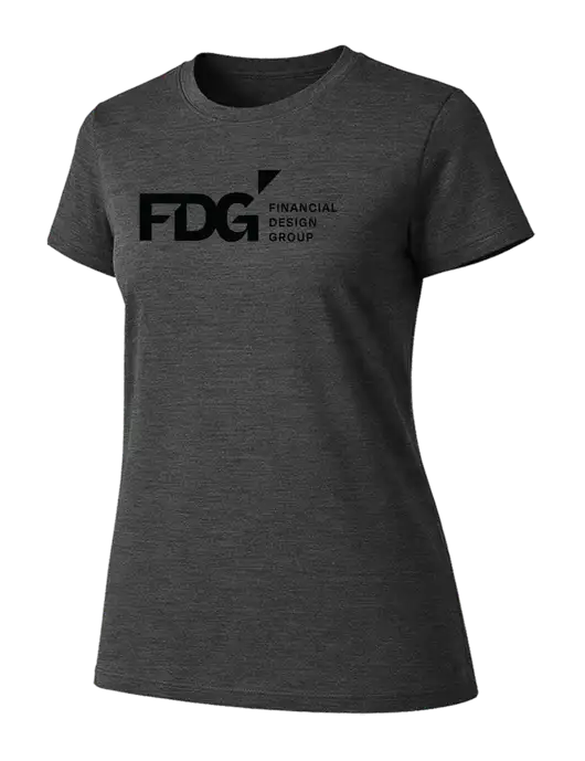 Womens Ring Spun Dark Heather Grey 4.5 oz T-Shirt w/FDG Logo