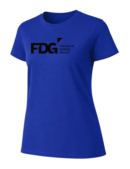 Womens Ring Spun Royal 4.5 oz T-Shirt w/FDG Logo