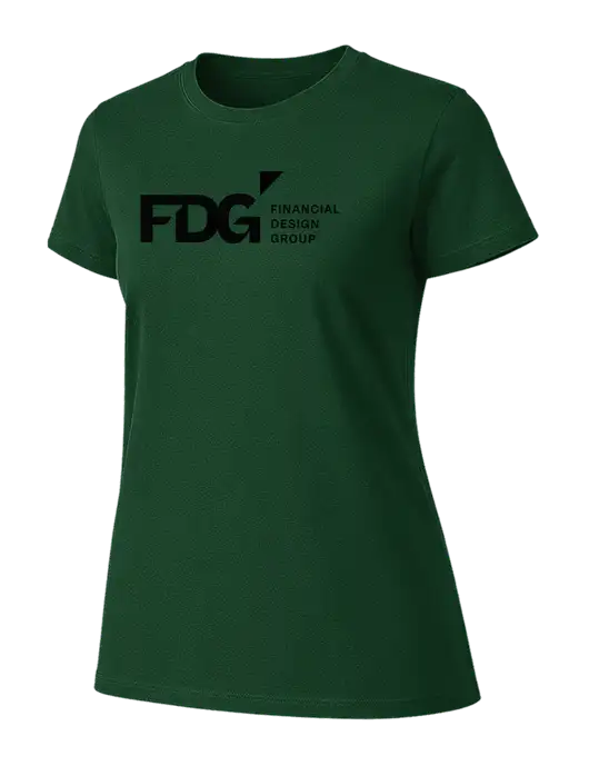 Womens Ring Spun Forest Green 4.5 oz T-Shirt w/FDG Logo