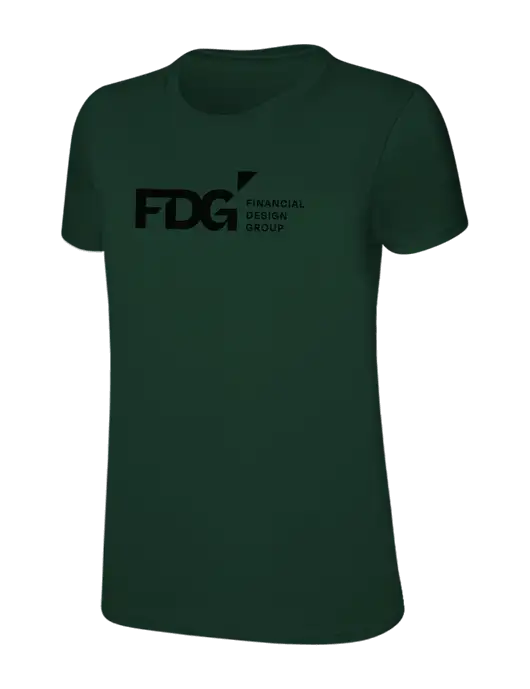 Womens Ring Spun Forest Green 4.5 oz T-Shirt w/FDG Logo