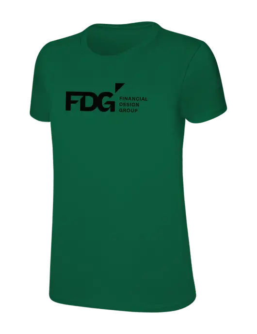 Womens Ring Spun Kelly Green 4.5 oz T-Shirt w/FDG Logo