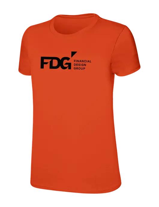 Womens Ring Spun Orange 4.5 oz T-Shirt w/FDG Logo