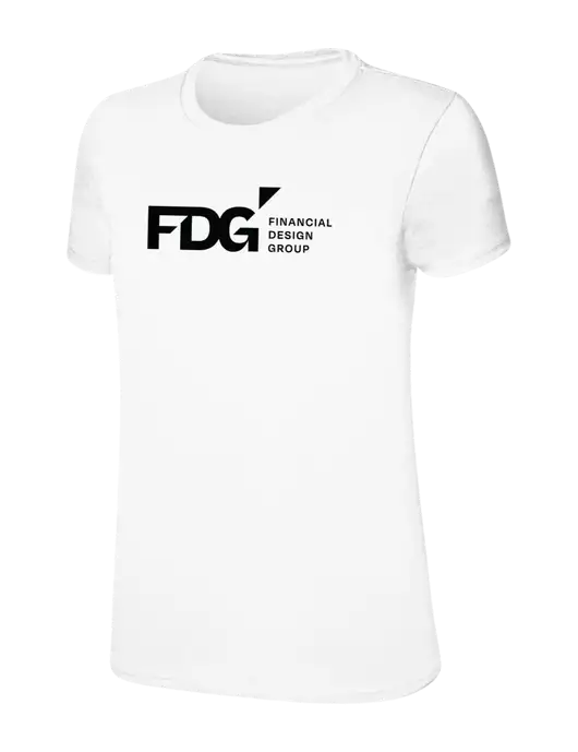 Womens Ring Spun White 4.5 oz T-Shirt w/FDG Logo