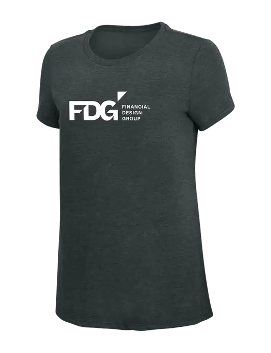 Womens Simply Soft Black Frost 4.5oz Poly/Combed Ring Spun Cotton T-Shirt w/FDG Logo