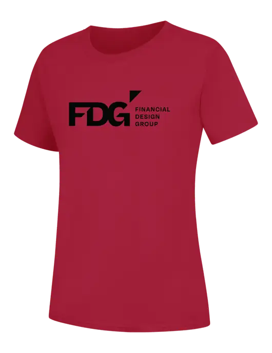 Womens Red Core Blend Tee w/FDG Logo