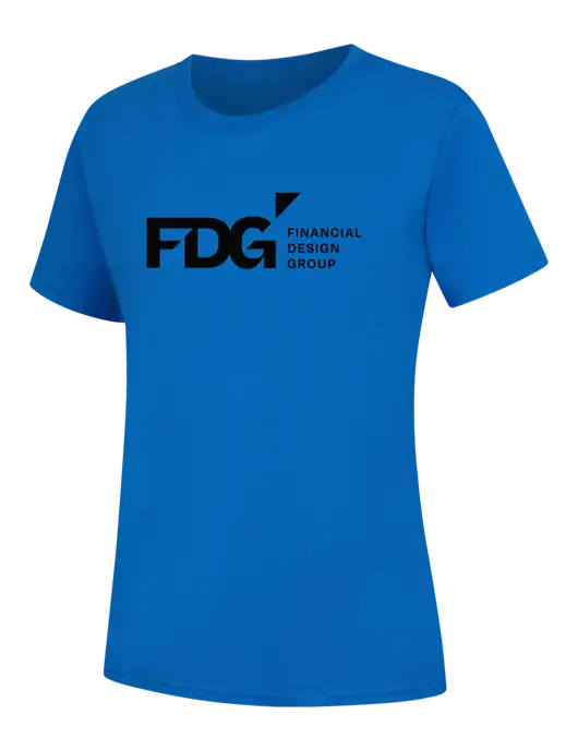 Womens Royal Blue Core Blend Tee w/FDG Logo