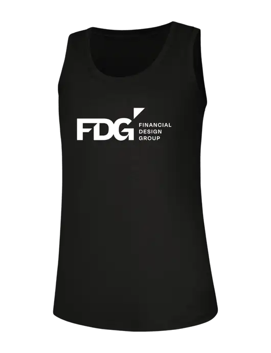 Womens Black Perfect Tri Racerback Tank w/FDG Logo