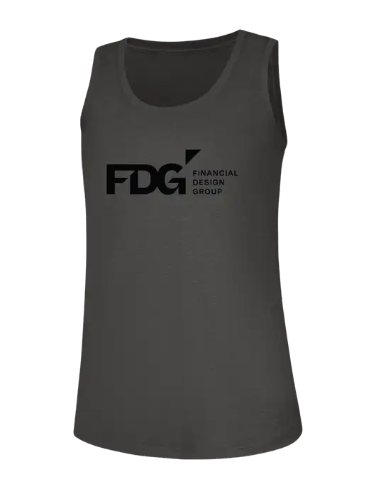 Womens Dark Grey Heather Perfect Tri Racerback Tank w/FDG Logo