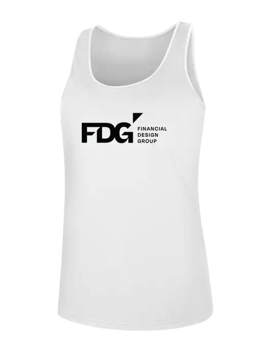 Womens White PosiCharge Competitor Racerback Tank w/FDG Logo