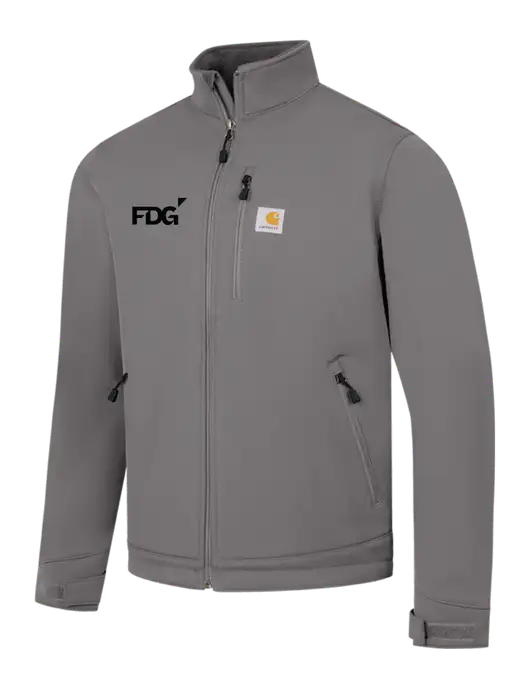 Carhartt Dark Medium Grey Crowley Soft Shell Jacket w/FDG Logo