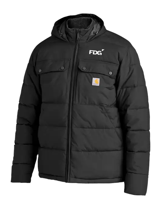 Carhartt Montana Black Insulated Hooded Jacket w/FDG Logo