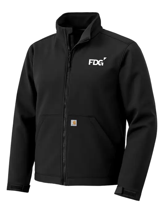 Carhartt Rain Defender Black Soft Shell Jacket w/FDG Logo