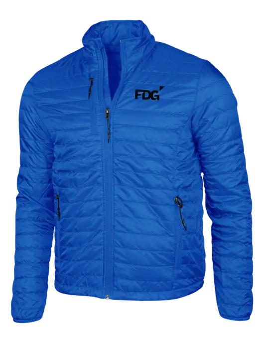 Dark Royal Blue Puffy Packable Jacket w/FDG Logo