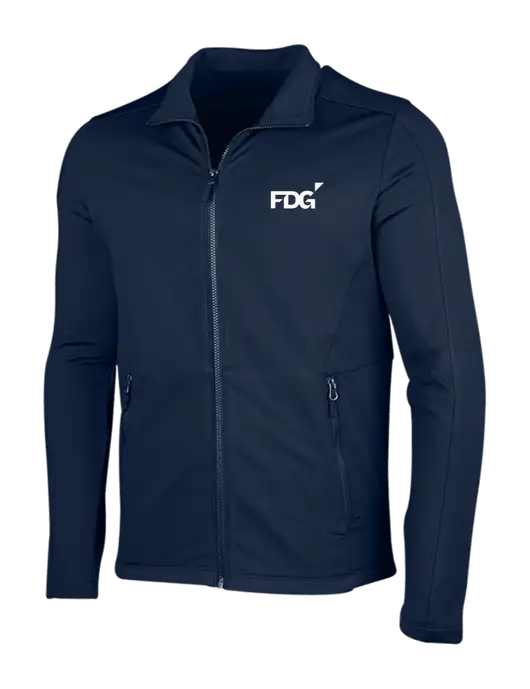 Navy Grid Fleece Jacket w/FDG Logo