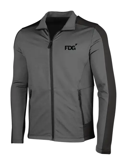 Medium Grey Heather Grid Fleece Jacket w/FDG Logo