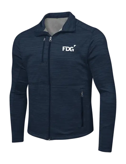 Navy Digi Stripe Fleece Jacket w/FDG Logo