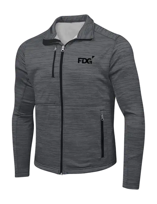 Dark Grey Digi Stripe Fleece Jacket w/FDG Logo