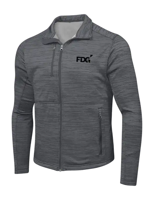 Medium Grey Digi Stripe Fleece Jacket w/FDG Logo