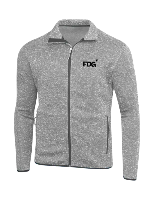 Grey Heather Sweater Fleece Jacket w/FDG Logo