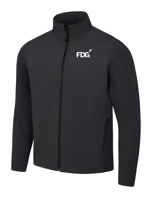 Black Charcoal Heather Core Soft Shell Jacket w/FDG Logo