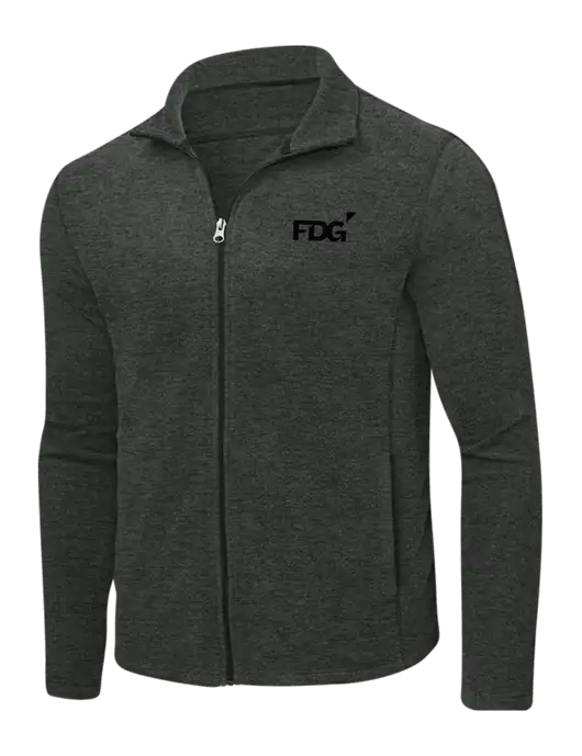 Charcoal Heather Microfleece Full-Zip Jacket w/FDG Logo