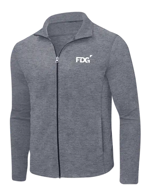 Light Navy Heather Microfleece Full-Zip Jacket w/FDG Logo