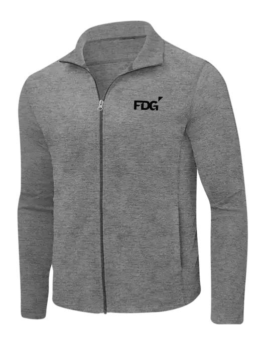 Medium Grey Heather Microfleece Full-Zip Jacket w/FDG Logo