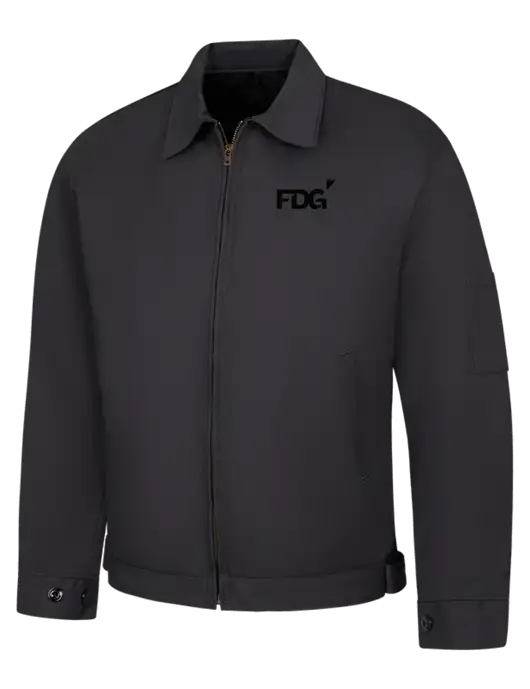 Red Kap Dark Grey Slash Pocket Jacket w/FDG Logo