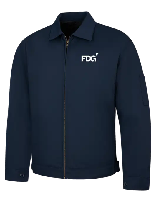 Red Kap Navy Slash Pocket Jacket w/FDG Logo