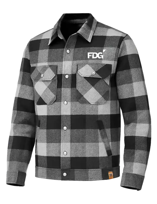 Russell Outdoors Black Plaid Basin Jacket w/FDG Logo