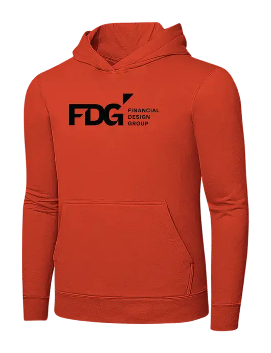 Orange 7.8 oz Ring Spun Hooded Sweatshirt w/FDG Logo